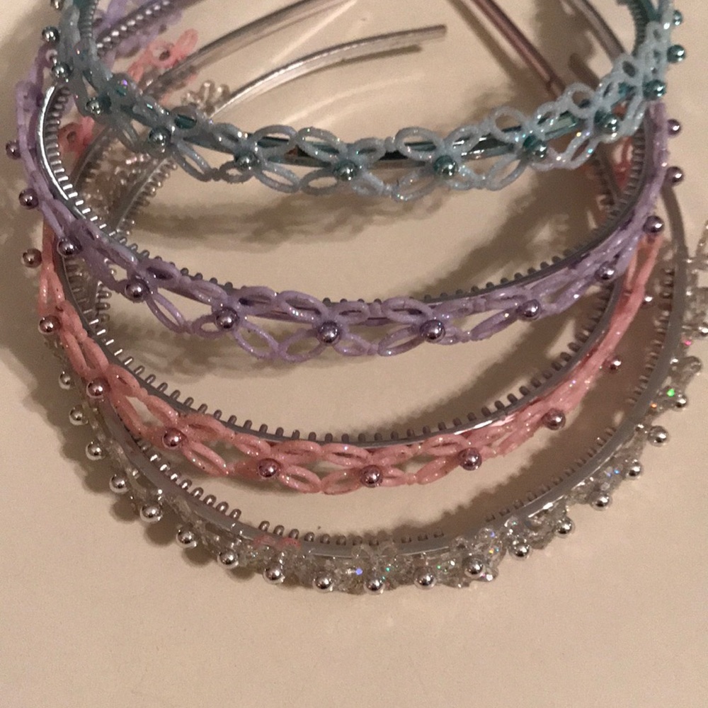 Girls Set of 4 Flower/Butterfly Headbands